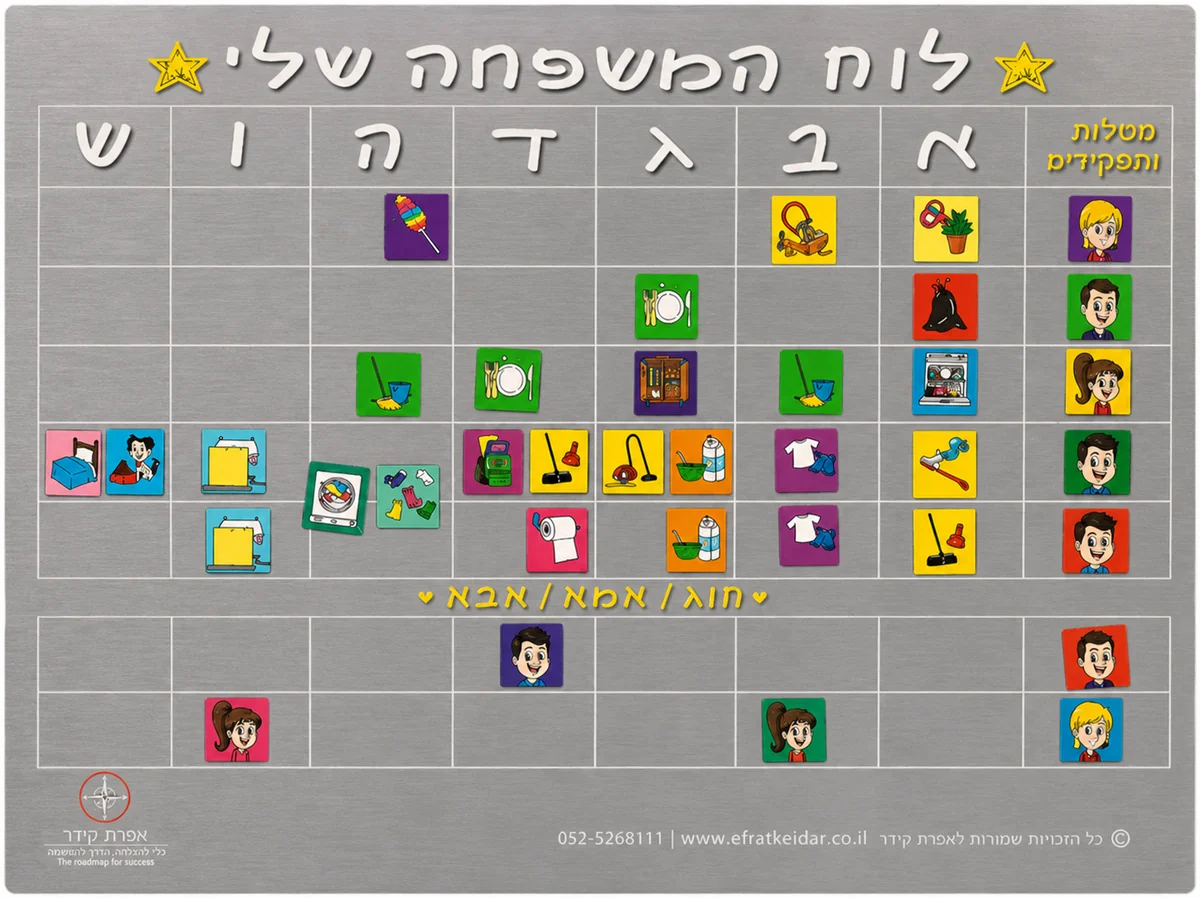 לוח המשפחה שלי - לוח מטלות ותפקידים מאת אפרת קידר